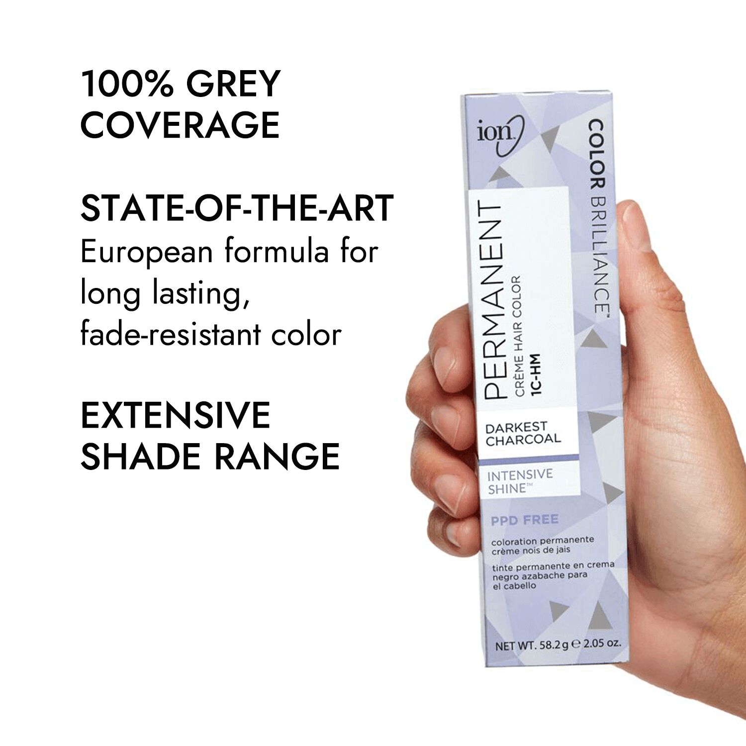 Ion 1C-HM Darkest Charcoal Permanent Creme Hair Color by Color