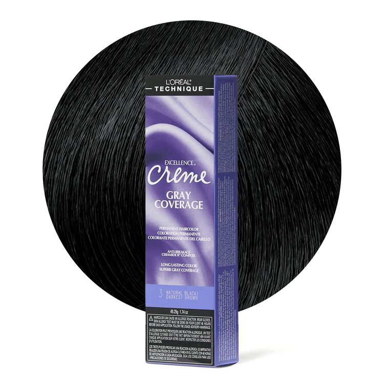 3 Darkest Brown Natural Black Black Permanent Creme Hair Color
