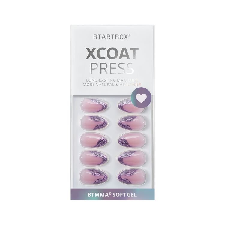 XCOATPRESS Press On Nails Short Oval - Mermaid Tail