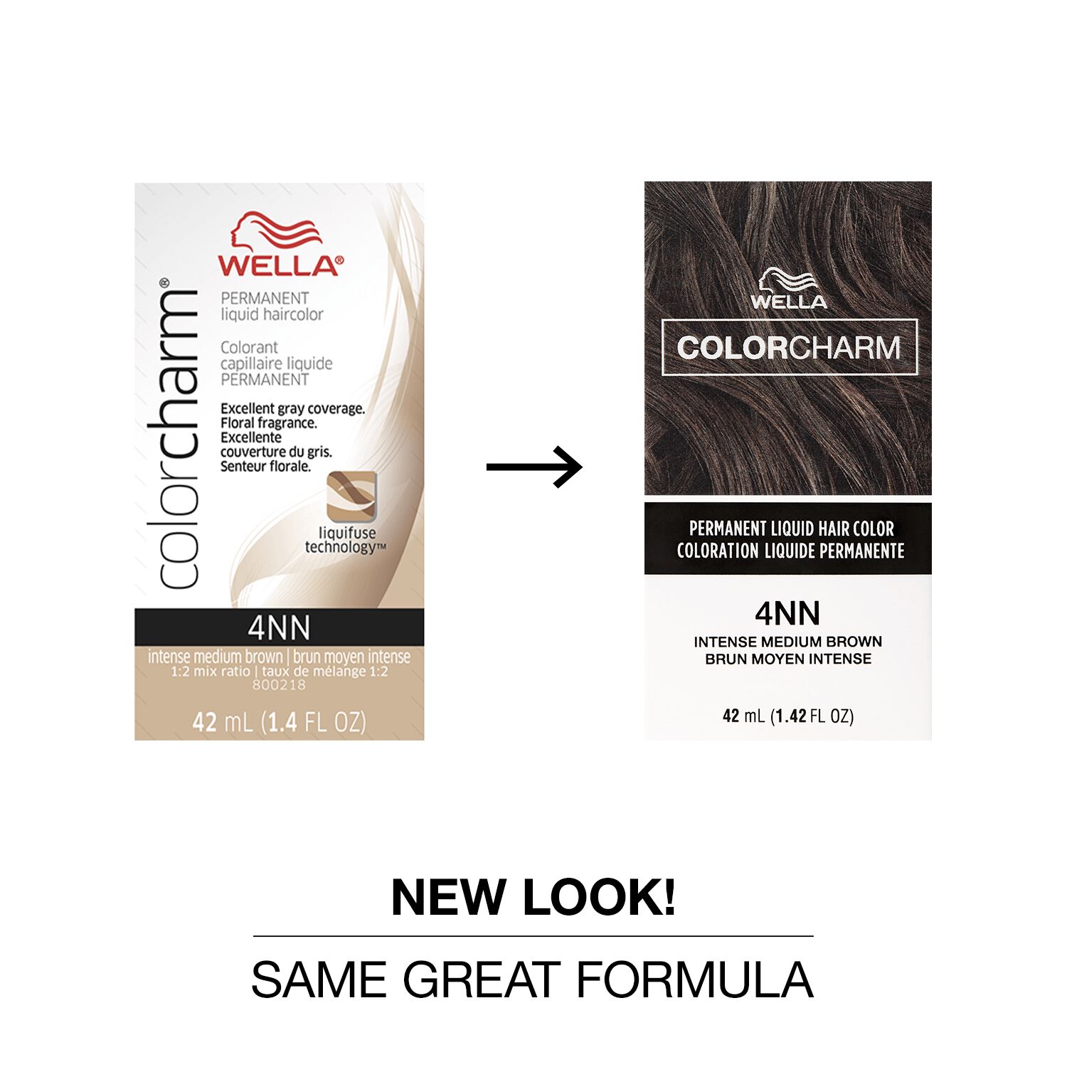 4NN Intense Medium Brown colorcharm Permanent Liquid Hair Color by