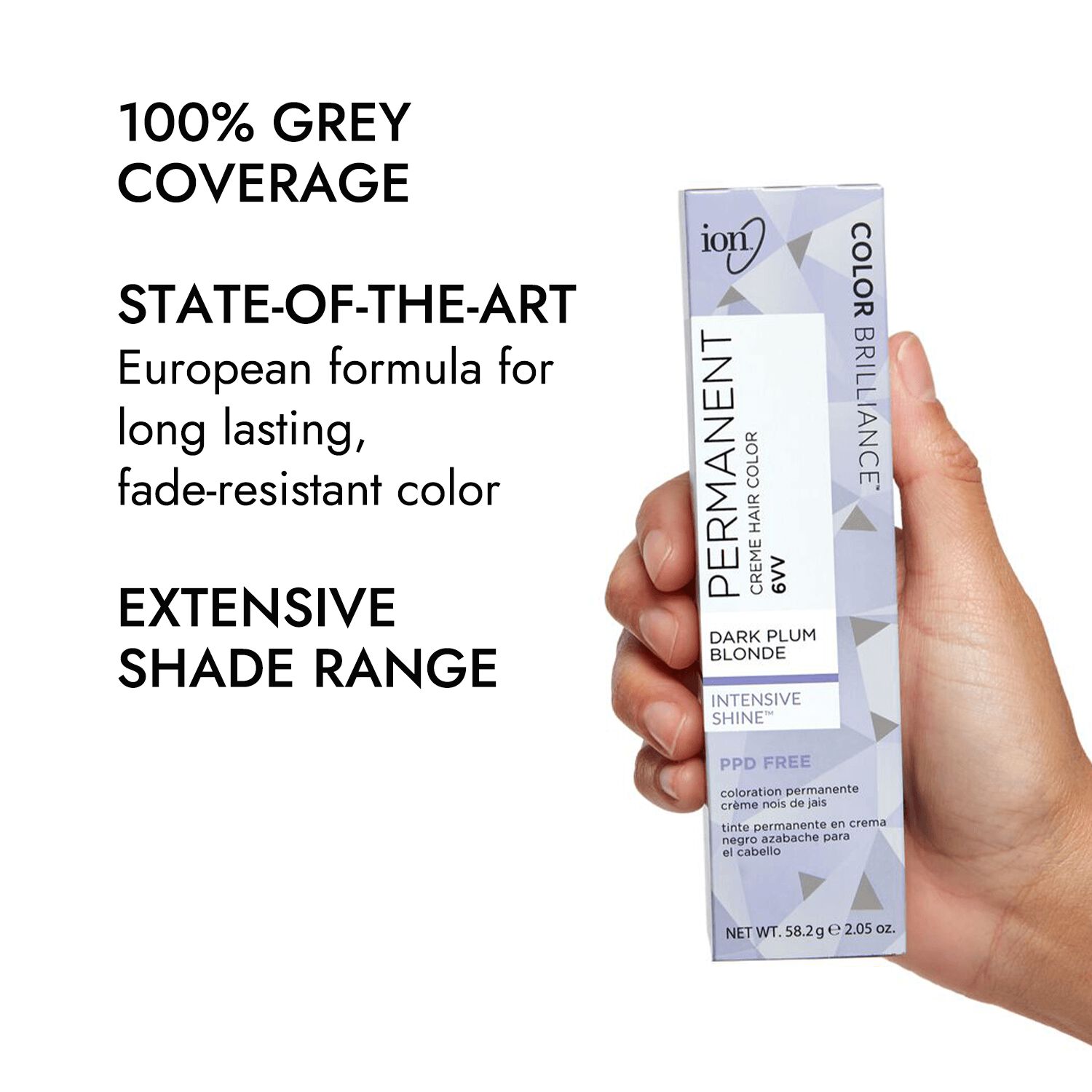 ion 6VV Dark Plum Blonde Permanent Creme Hair Color by Color Brilliance