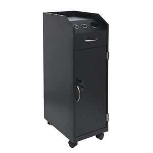 Puresana Keystone Black Lockable Wood Trolley