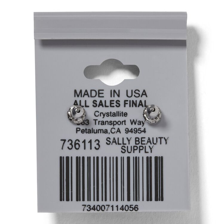 Destine Violet Rhinestone Rivoli Earrings 12mm