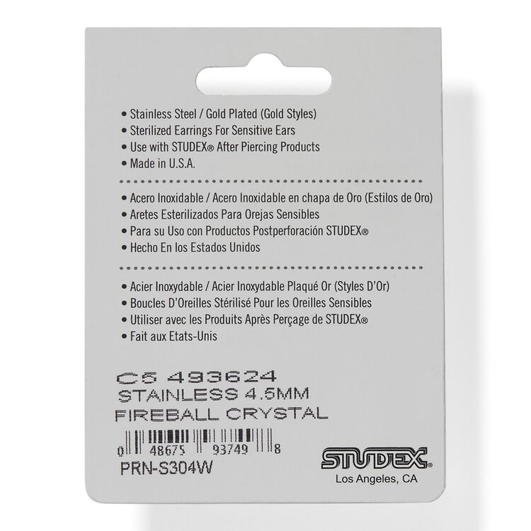 Fireball Crystal 4.5mm Earrings