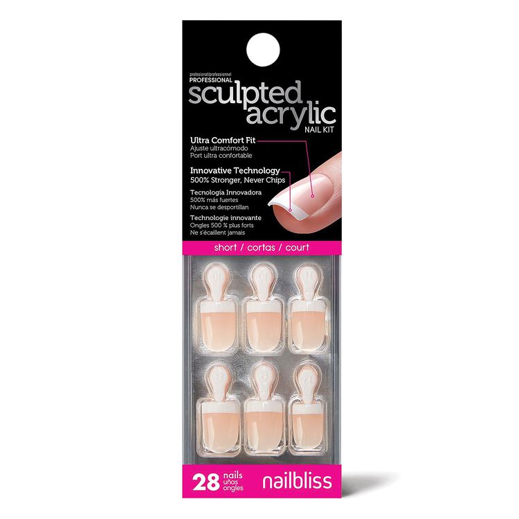 Sculpted Acrylic French Short Squoval