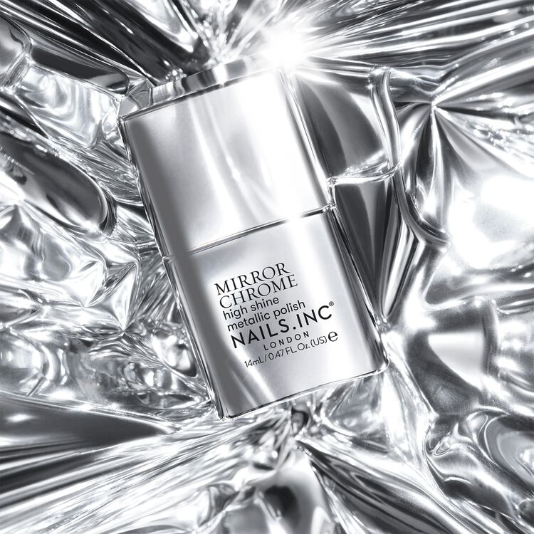 Mirror Chrome Nail Polish Silver Served