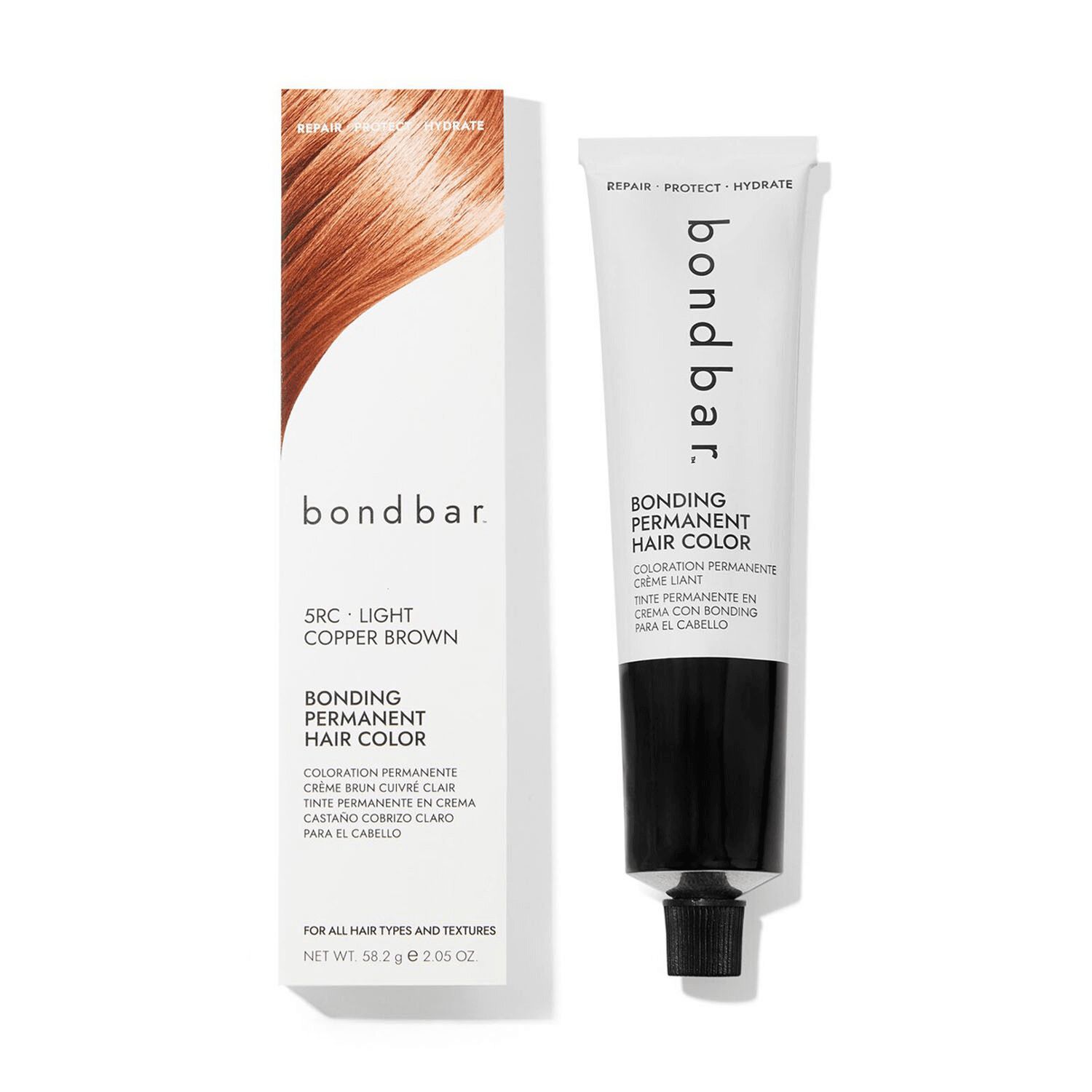 bondbar 5RC Light Copper Brown Bonding Permanent Crème Hair Color