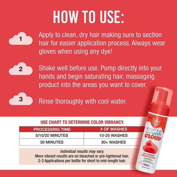 Sugar Cloud Semi-Permanent Foaming Hair Color Licorice