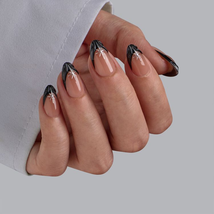 XCOATPRESS Press On Nails Short Almond - Midnight Spark