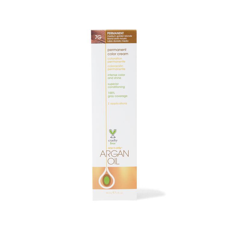 Argan Oil Permanent Color Cream 7G Medium Golden Blonde