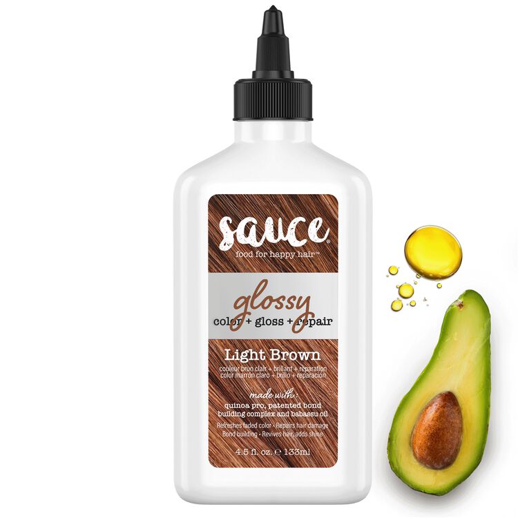 Light Brown Glossy Color & Gloss & Repair Semi Permanent Hair Gloss