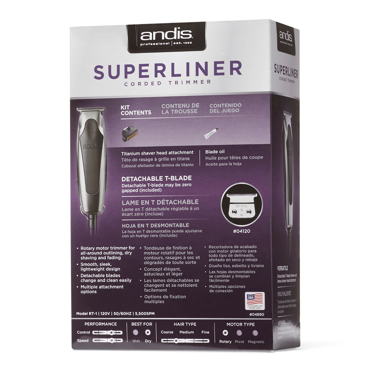 SuperLine TBlade Trimmer with Bonus Shaver Head by Andis Clippers