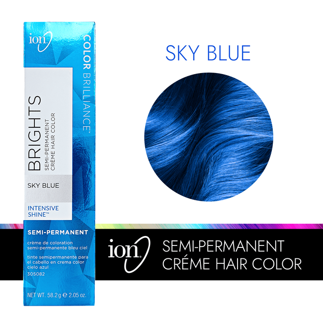 Sky Blue Color Brilliance Brights Semi Permanent Hair Color by Ion Demi Semi Permanent Hair Color Sally Beauty