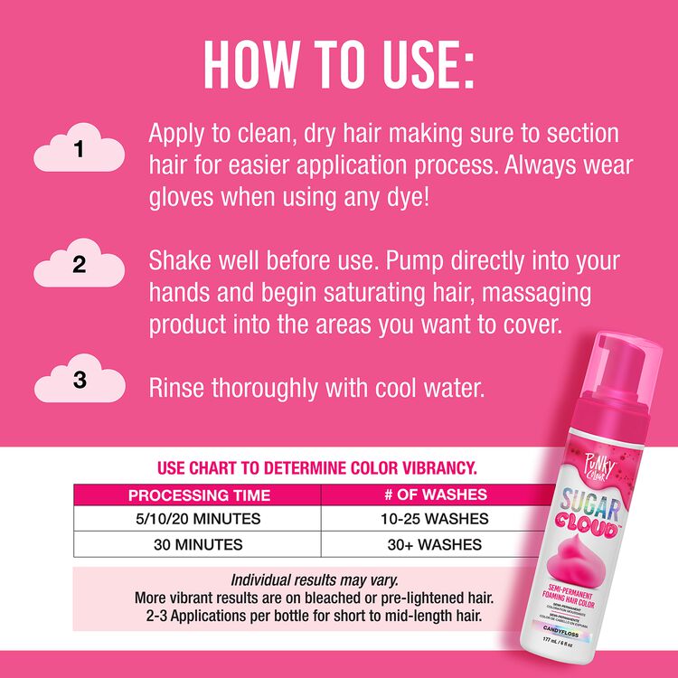 Sugar Cloud Semi-Permanent Foaming Hair Color