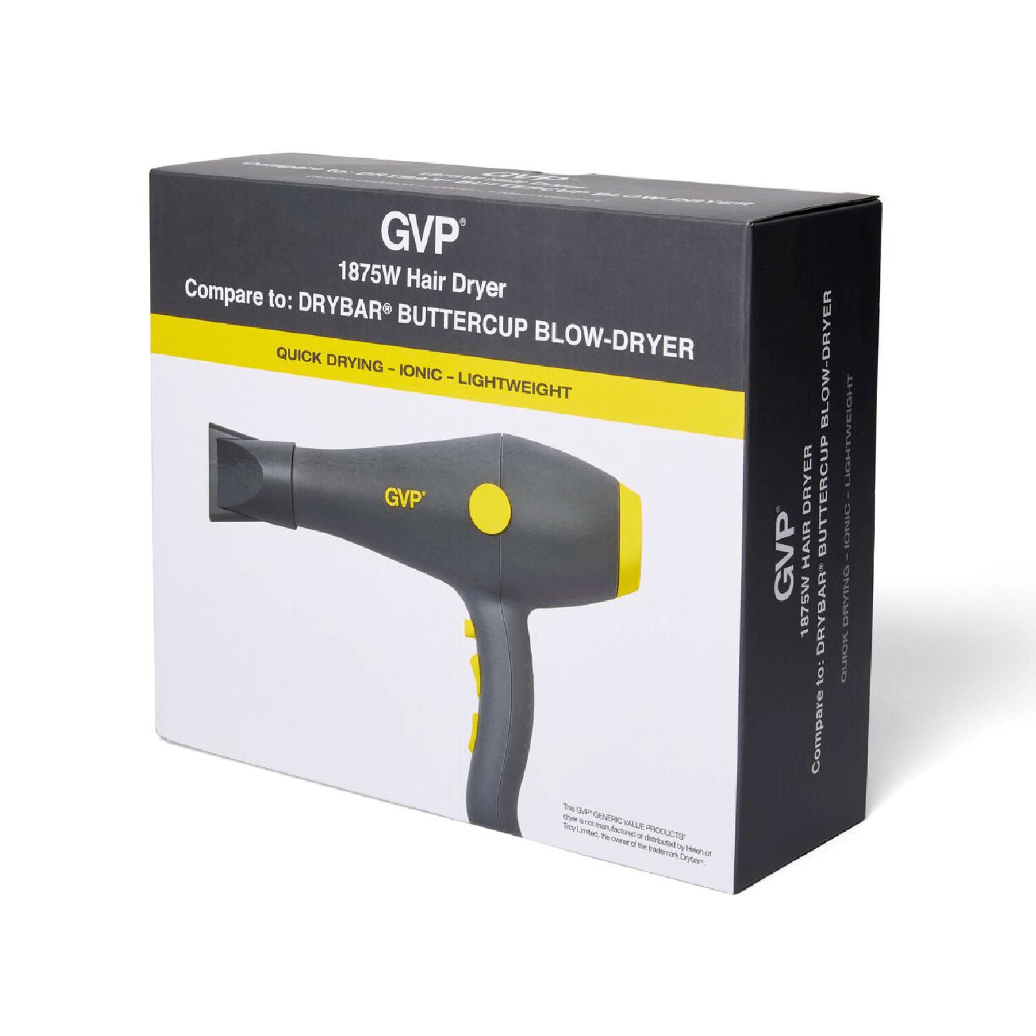 GVP 1875W Hair Dryer compare to Drybar Buttercup Hair Dryer Sally Beauty