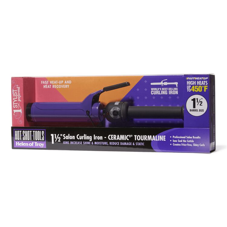 Hot Shot Tools Tourmaline Ceramic Curling Iron 1 1 2 Inch