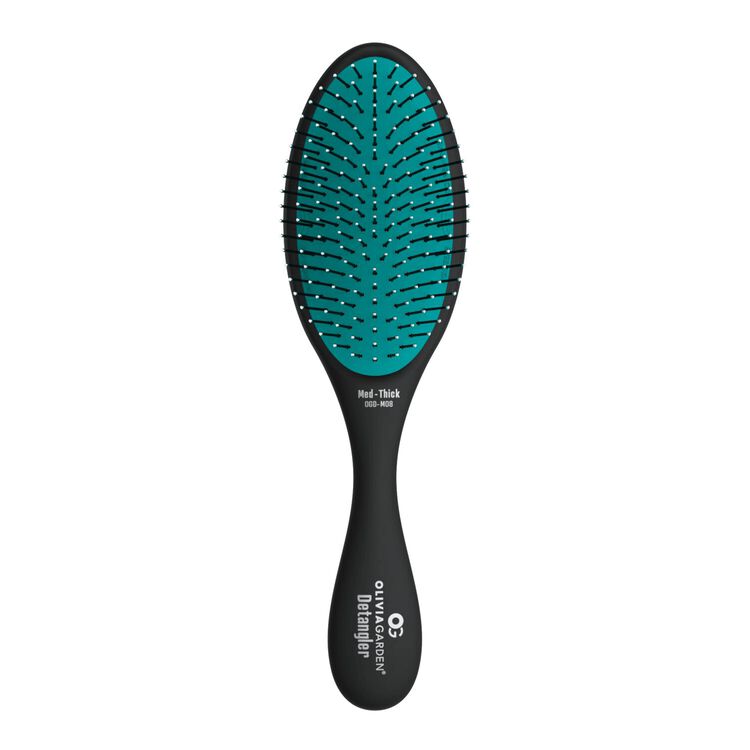 Recycled Plastic Detangler Brush Med-Thick Black