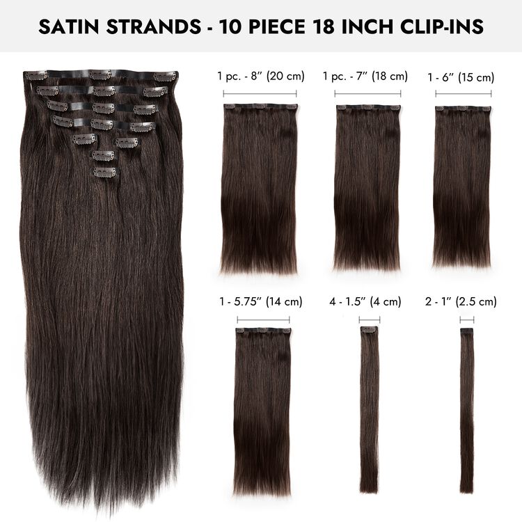 Dark Brown 18 Inch Seamless Clip-in Hair Extensions