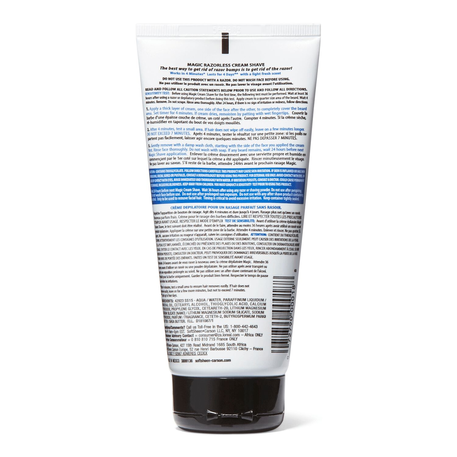 Magic Razorless Cream Shave by Soft Sheen Carlson Men's Grooming