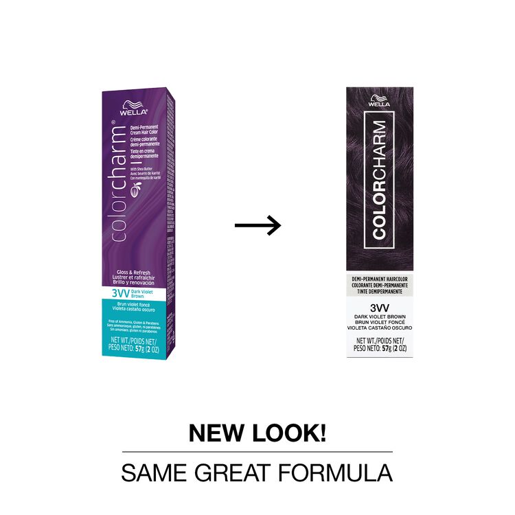 3VV Dark Violet Brown Demi Permanent Cream Hair Color