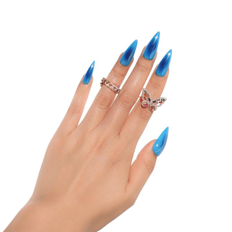 Blue Nebula Press On Nails