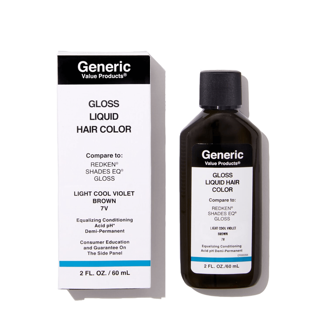 Generic Value Product 7V Light Cool Violet Brown Demi-Permanent Gloss  Liquid Hair Color Compare to Redken® Shades EQ® | Demi-Permanent Hair Color  | Sally Beauty