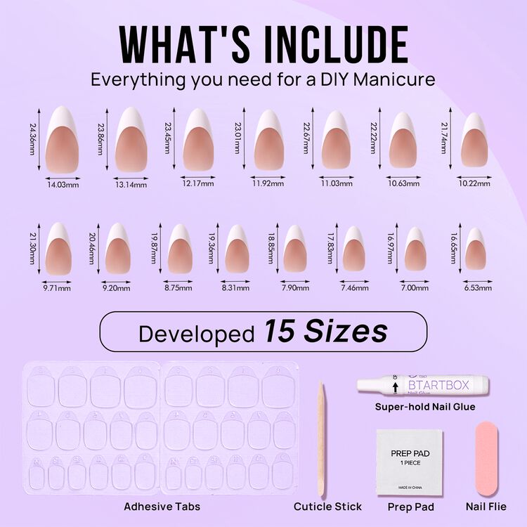 XCOATPRESS Press On Nails Medium Almond - Capable