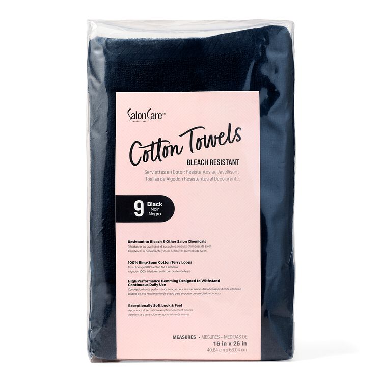 Black Bleach Resistant Towels 9CT
