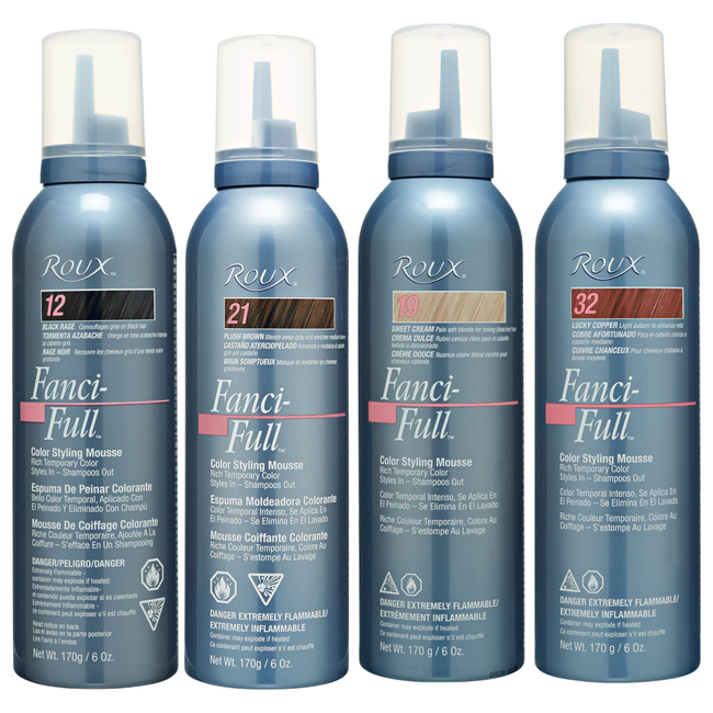 fanci full temporary hair color mousse by roux temporary fanci full color chart