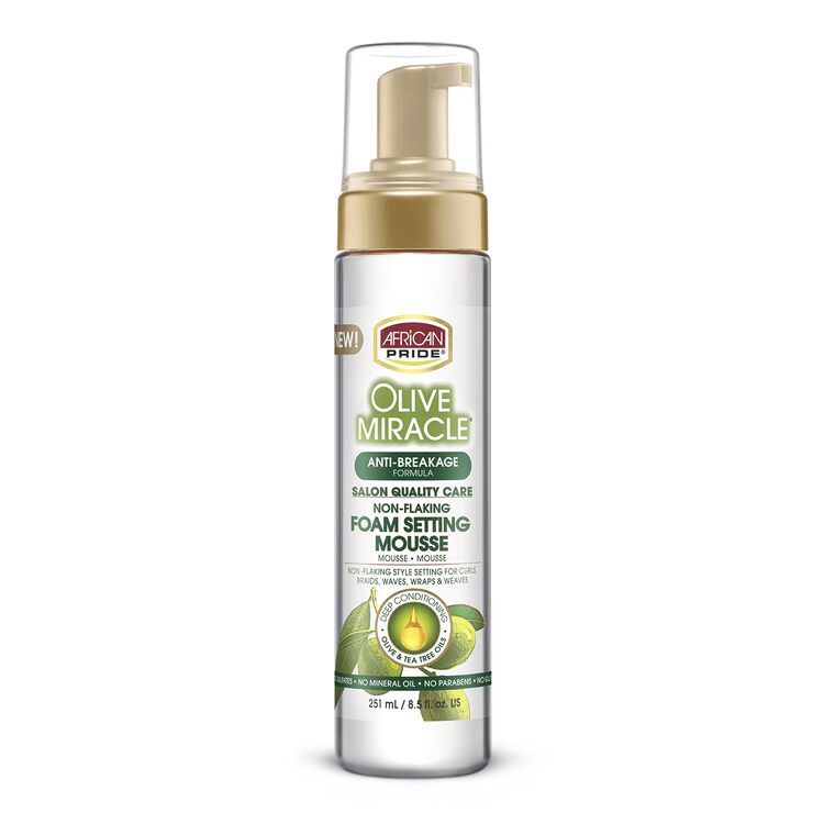 Olive Miracle Non-Flaking Foam Setting Hair Mousse