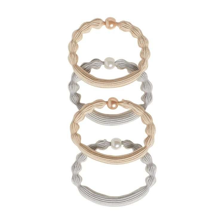 Blonde and Silver Forever Elastics 6mm 10 count