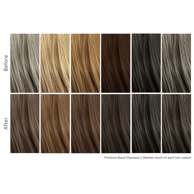 Premium Color Depositing Gray Coverage Shampoo Black
