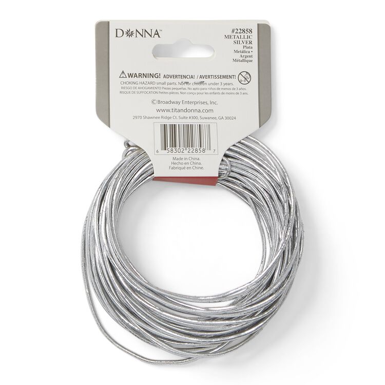 Silver Stretchable Hair Braiding String By Donna Hair