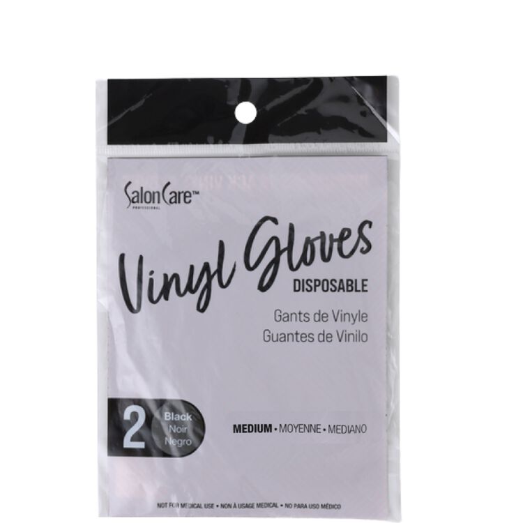 Large Black Vinyl Gloves 2ct