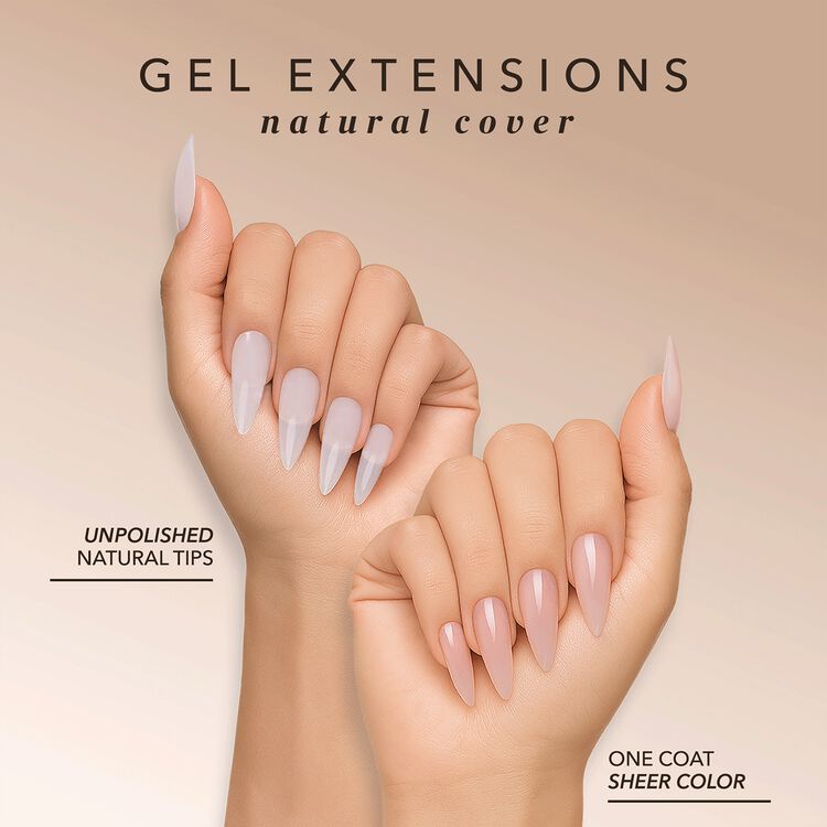 L Almond Natural Cover Gel Extensions