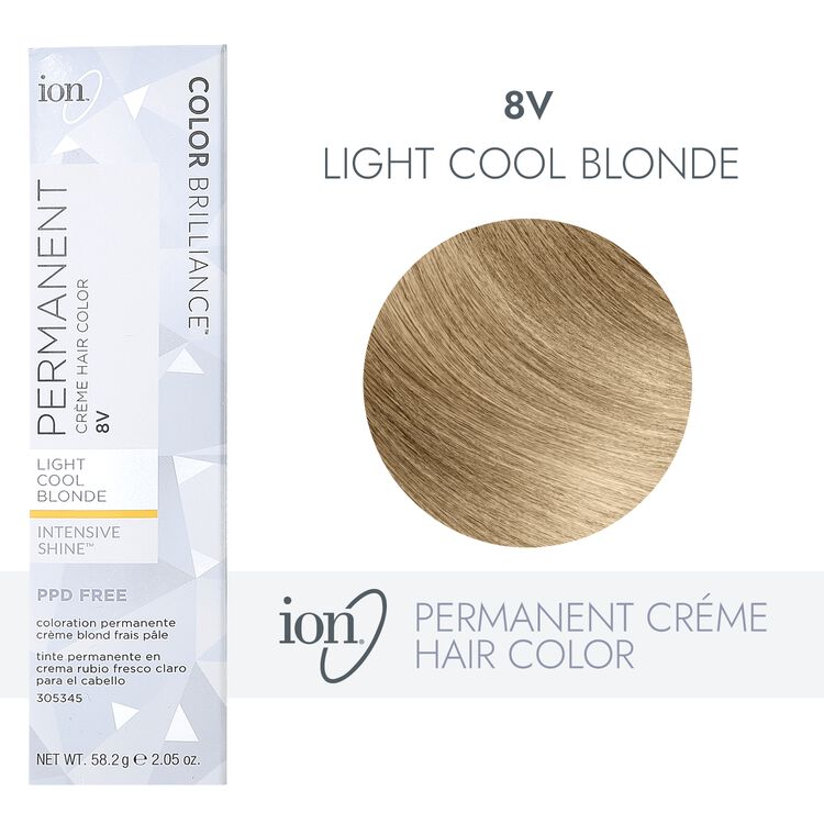 8V Light Cool Blonde Permanent Creme Hair Color