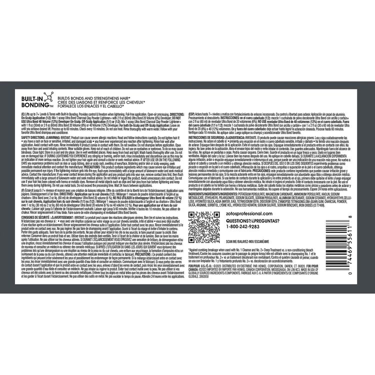 Ultra Bond Charcoal Clay Powder Lightener 6 oz