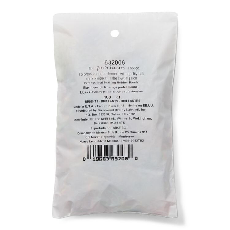 Rubber Bands Assorted Brights 400 Count