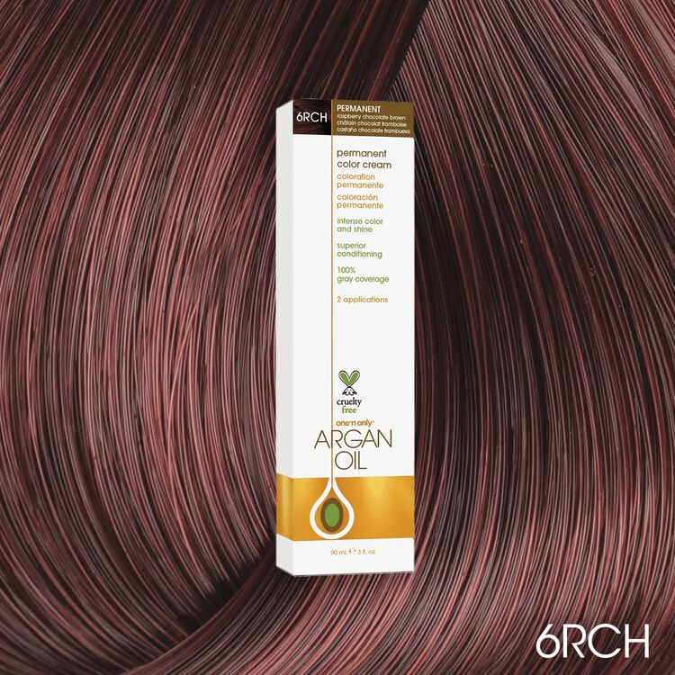 Argan Oil Permanent Color Cream 6RCH Raspberry Chocolate Brown