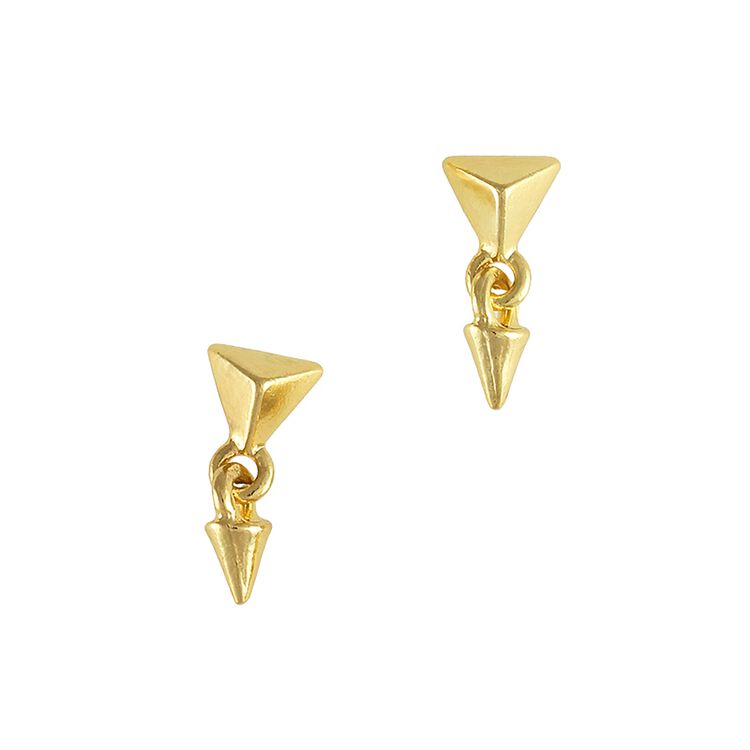 Nail Art Charms Pyramid Stud Spike Dangle Charm Gold