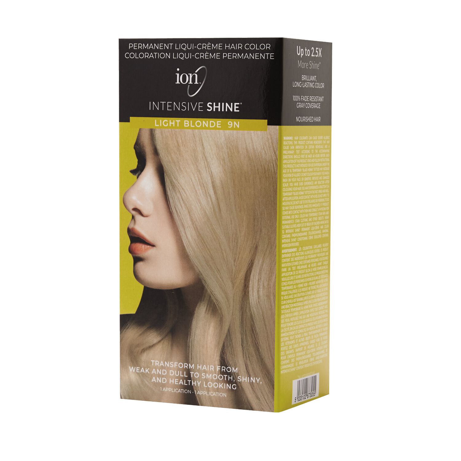 ion Intensive Shine Hair Color Kit Light Brown 9N Hair Color Kit