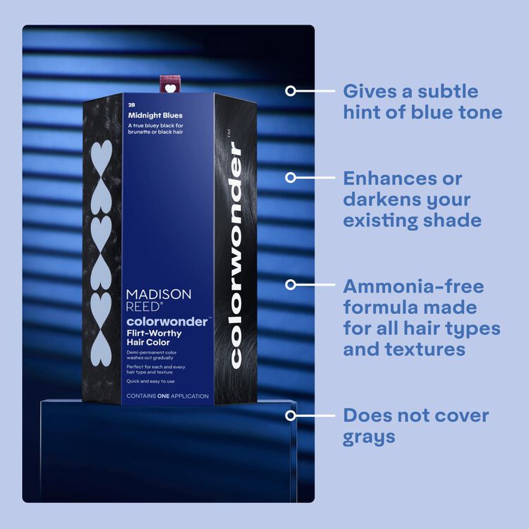 ColorWonder Demi-Permanent Hair Color Kit 2B Midnight Blues