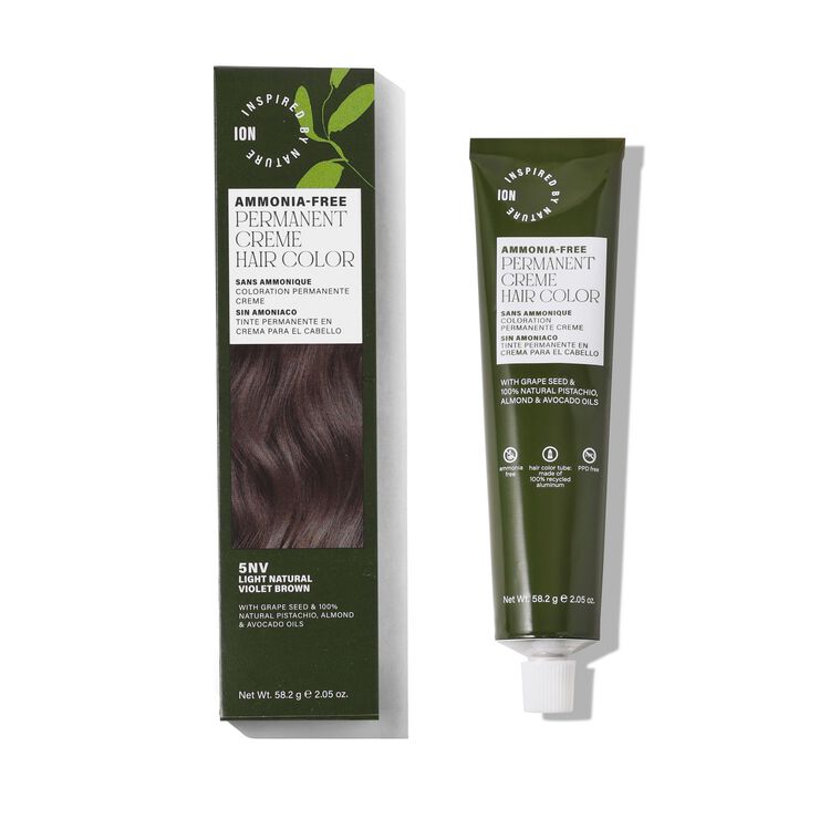 Ammonia-Free Permanent Hair Color Light Natural Violet Brown 5NV