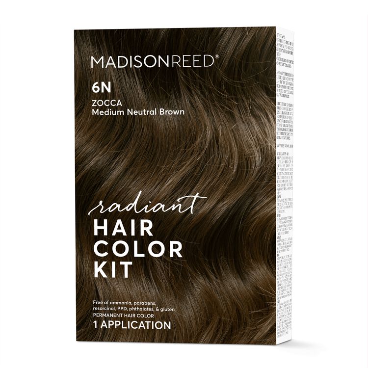 Radiant Cream Color Permanent Hair Color Kit 6N Zocca Brown