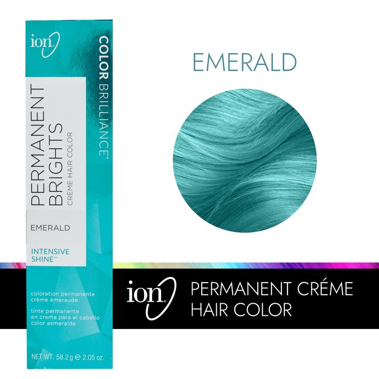 ion Permanent Brights Creme Hair Color Emerald by Color Brilliance |  Permanent Hair Color | Sally Beauty