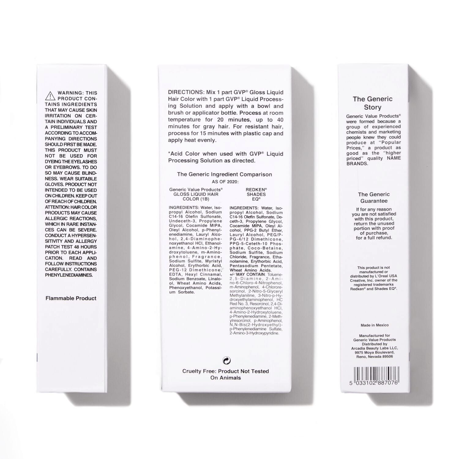 Generic Value Product 1B Midnight Blue Black DemiPermanent Gloss