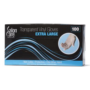100 Count Clear Vinyl Powdered Gloves Extra Large