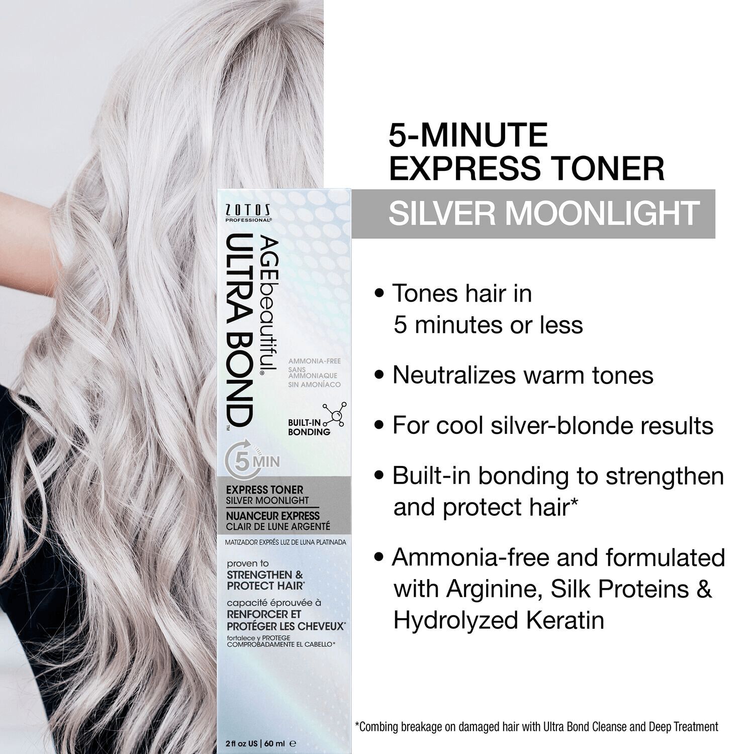 AGEbeautiful Silver Moonlight Ultra Bond 5Minute Express Toner Sally Beauty