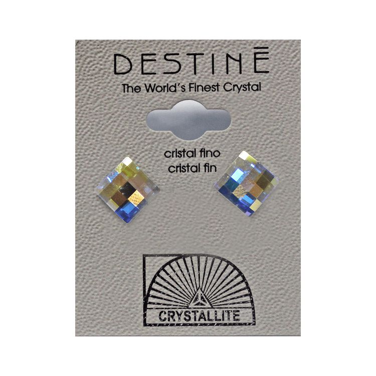 Destine Earrings Lattice Square AB