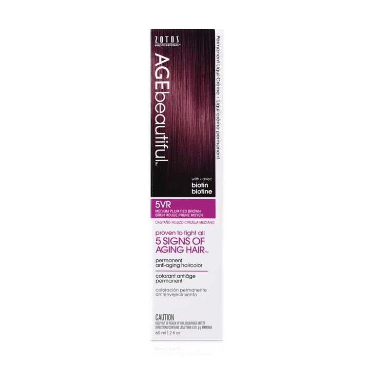 5RV Medium Plum Red Brown Permanent Liqui-Creme Hair Color by AGEbeautiful  | Permanent Hair Color | Sally Beauty